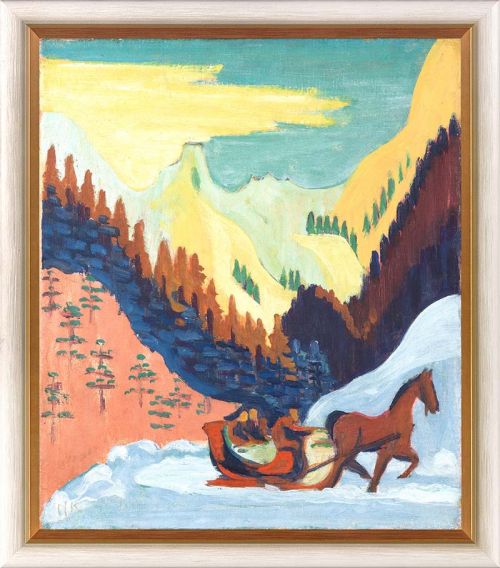 Ernst Ludwig Kirchner "Schlittenfahrt im Schnee"
